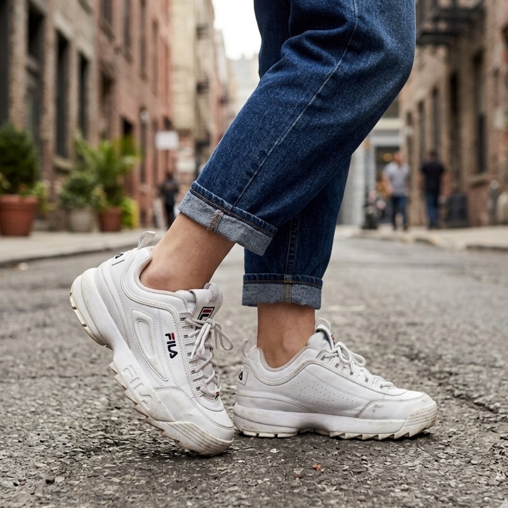 Fila Women's Disruptor II Sneaker Shoes US, White / lightly used size 10
